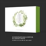 森系风格绿色月饼包装盒设计