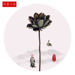 新中式禅意莲花装饰画