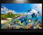 海洋世界海景电视背景墙