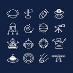 精致矢量宇航外星图标