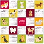 2018可爱狗狗挂历