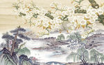 花鸟背景墙