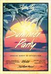 夏日风情落日派对海报