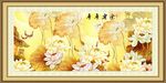 荷花九鱼图