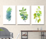 北欧小清新水彩植物叶子装饰画