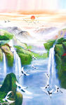 油画山水