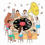 音乐餐厅烧烤桌日本料理寿司插图