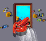 3D小龙虾立体画