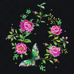 绣花蝴蝶花 高清分层图