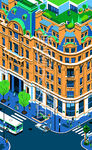 欧式历史建筑楼房城市街景插图