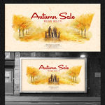 秋季秋天促销海报