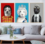 明星动物脸时尚现代装饰画