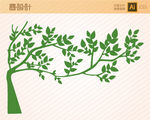 树枝树叶矢量图