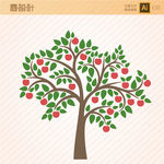 树枝树叶矢量图