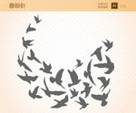 鸟群矢量图
