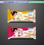 蛋卷包装  平面展开分层文件