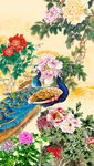 牡丹孔雀图玄关