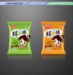 鲜米酥包装 平面展开分层文件