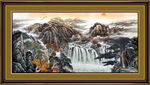 国画山水迎客松