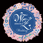 粉色蓝色婚礼结婚婚礼logo