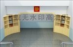 书柜效果图 校园书柜 走廊书柜