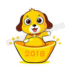 2018招财狗动漫矢量图