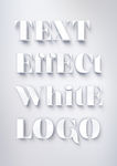 白色LOGO文字浮雕效果样机