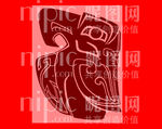 青铜纹饰立鸟图案