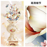 清新时尚花瓶装饰画玄关