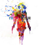 创意彩绘黑寡妇手绘插画