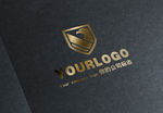 黑卡烫金立体质感LOGO样机