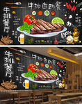 牛排背景墙