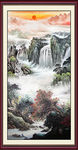 竖幅山水画