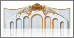 大理石纹皇冠欧式拱门婚礼设计