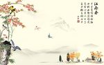 江南春燕子麻雀背景墙
