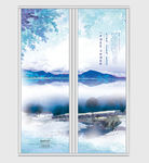 唯美简洁清新风景移门