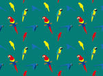 彩色鸟无限循环拼接矢量图