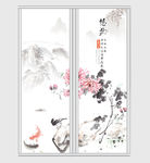 水墨意境山水移门