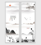 简约山水画移门