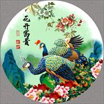 国画孔雀   国画花鸟