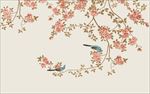 手绘花鸟背景墙