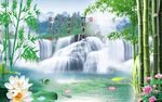 竹报平安风景图