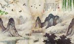 大理石水墨画背景墙