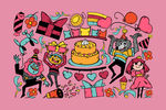 生日卡通 生日素材 party