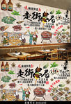 走街串巷麻辣烫串串香烧烤背景墙