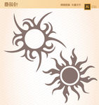 部落抽象纹身矢量图