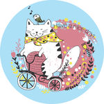 小猫 布纹 花纹 卡通