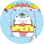 猫咪   花纹 卡通