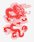 龙剪纸图