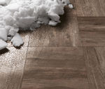 罕见仿古砖雪地特写效果